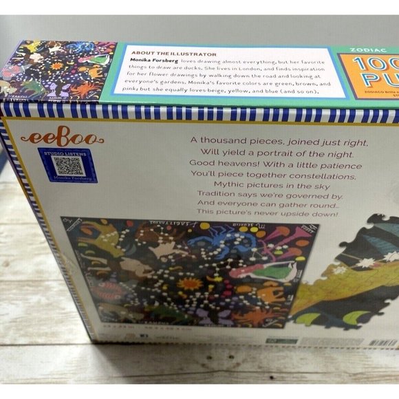 Zodiac Puzzle 1000pc Glow in the Dark Puzzle Fun Astrology Puzzle Multi-Color - Picture 6 of 12